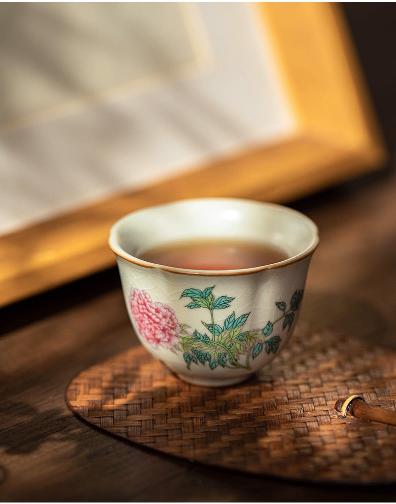 汝窯茶器セット ギフト付｜高級感×中華美｜三才蓋碗＆茶杯